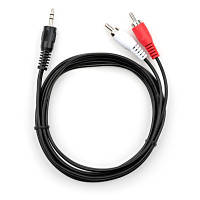 Кабель мультимедийный Jack 3.5mm M to 2xRCA 1.5 m Vinga VCPDCJ35MRCA21.5BK g