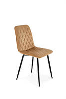 Бежевий стілець, ніжки чорні K-525 (Halmar Польша)