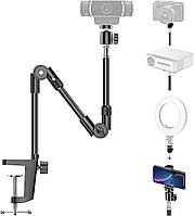 KDD Підставка для камери з тримачем для камери з тримачем для телефону, 25-дюймовий складний гнучкий затискач