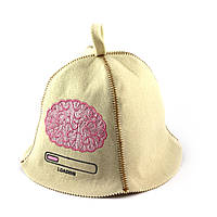 Банная шапка Luxyart "Вынос мозга", искусственный фетр, белый (LA-325) ht