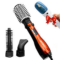 Фен-стайлер Gemei GM 4828 + Подарок Ручной отпариватель-щетка / Фен-щетка для волос с вращением (777)