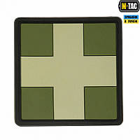 Нашивка Medic Cross Square PVC Olive