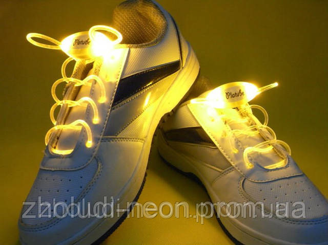 Шнурки, що світяться, 4-го покоління, жовті — найяскравіші Ярки!, фото 1
