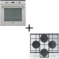 Варочная поверхность газовая Hotpoint HAGS61FWH+Духовой шкаф Hotpoint FI7861SHWHHA