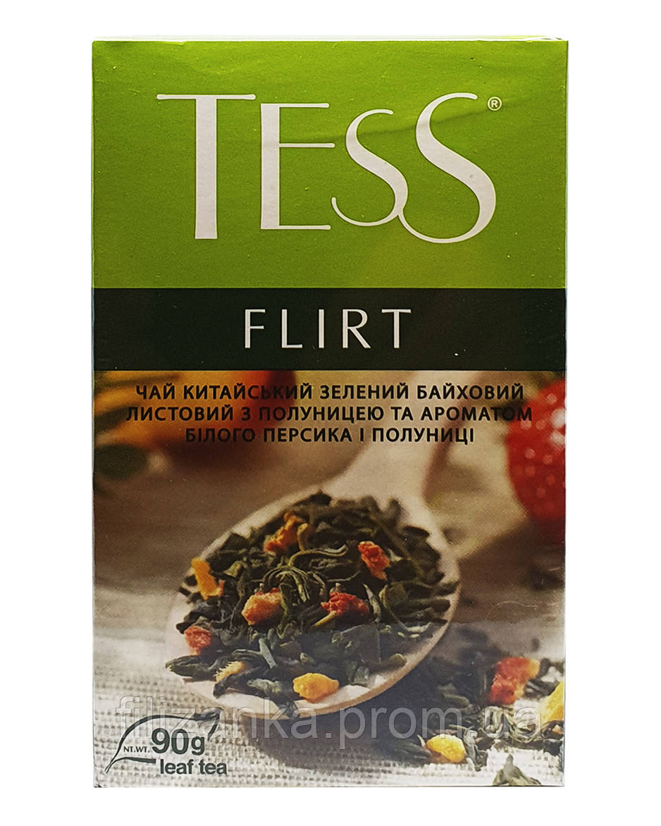 Чай Tess Flirt зеленый с клубникой 90 г (718) - фото 2 - id-p2145408472