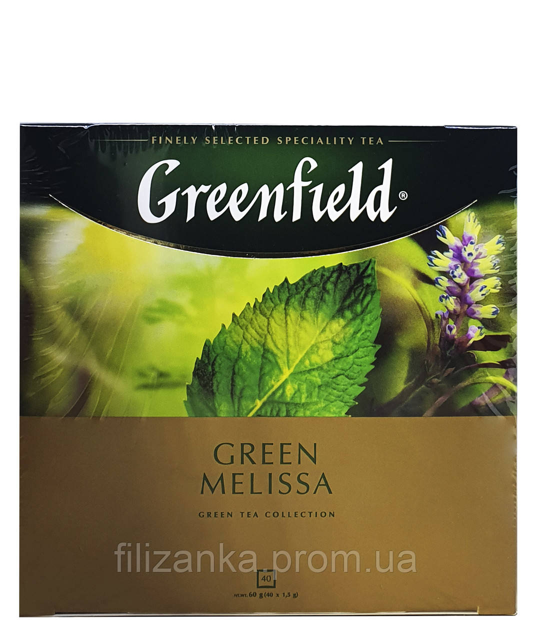 Чай Greenfield Green Melissa зелений з мелісою, м'ятою та ароматом лимона в пакетиках 40 шт х 1,5 г (57322)