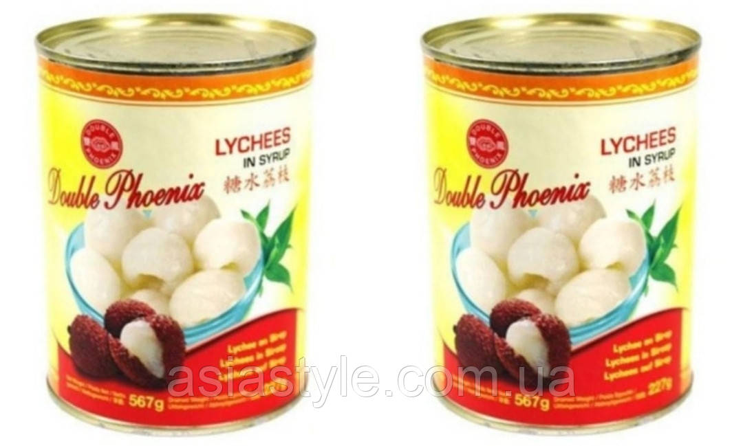 Лічі в цукровому сиропі, гуртом, Tm Double Phenix, 2 уп* 567г, ZUS, фото 1