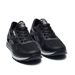 Чоловічі літні кросівки чорні сітка Reebok С210 чорн/сір