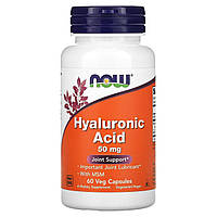 Гиалуроновая кислота NOW Foods Hyaluronic Acid 50 мг, 60 капсул