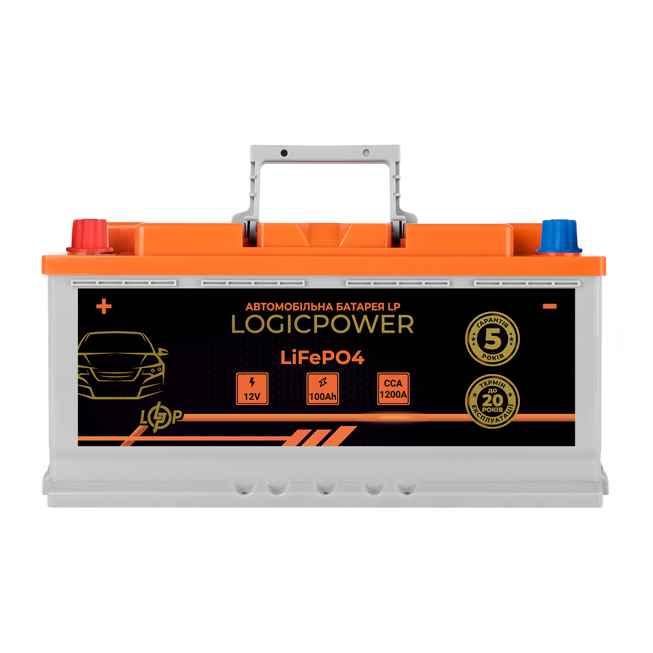 Автомобільний літієвий акумулятор LP LiFePO4 12V - 100 Ah (+ зліва) BMS 1200А, фото 1