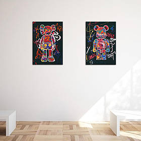 Комплект картин за номерами Riviera Blanca Graffiti fan (ITR-069) 2 шт в наборі