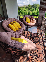 Набір меблів з техноротангу "МАМАСАН": диван, крісла з подушками та столик.