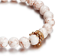 Парні браслети з короною для двох закоханих. Парні браслети з каменів із шунгіту вулканічного каменю, фото 6