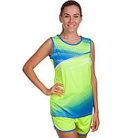 Форма для легкой атлетики женская LIDONG LD-8312 размер L цвет салатовый-синий lb