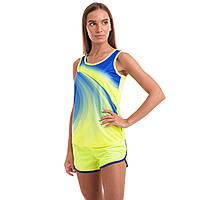 Форма для легкой атлетики женская Lingo LD-5806 размер L цвет лимонный-синий lb