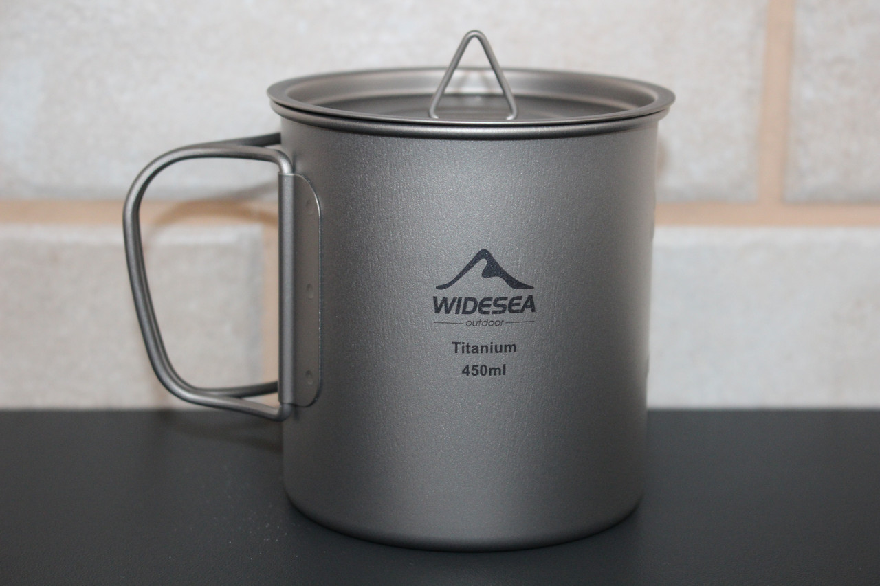 Кружка титанова Widesea titanium 450 ml. з кришкою.