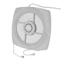 Вентилятор вбудований для витяжки, з шторкою