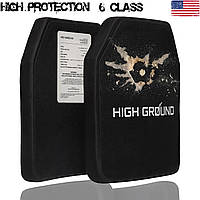 Абсолютний Захист 6 Класу! Керамічні Бронеплити High Ground (2 шт.) - Витримують Б-32, Легкі (2.8 кг), Сертифіковані НАТО/ДСТУ