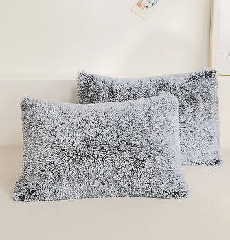 Подушка з довгим ворсом Серебро (50х70)
