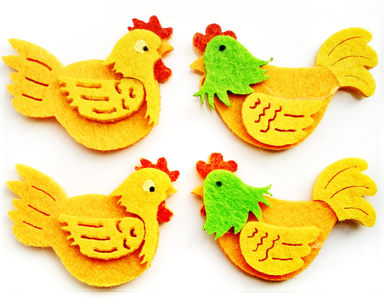 Півень і курка (5.5 см, 4 шт) 16-1104, фото 1