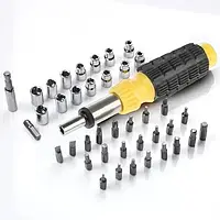 Набор инструментов Best Screwdriver, Торцевые гаечные головки и отвертка с битами в кейсе