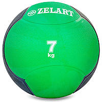 Мяч медицинский медбол Zelart Medicine Ball FI-5121-7 7кг зеленый-черный lb