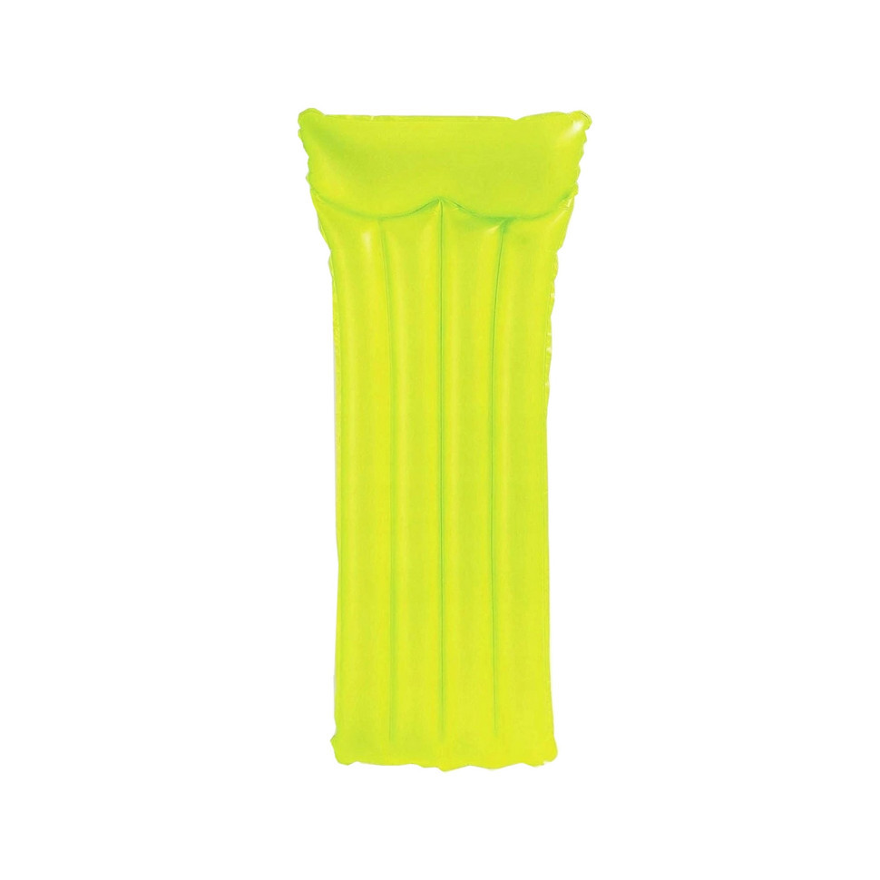 Надувний матрац "Неоновий" Intex 59717  183 х 69 см Зелений, Toyman