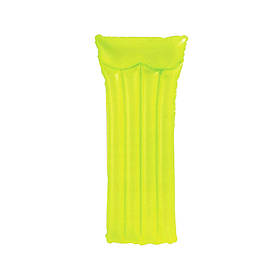 Надувний матрац "Неоновий" Intex 59717  183 х 69 см Зелений, Toyman