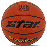 Мяч баскетбольный STAR CHAMPION FIBA BB317 цвет оранжевый lb