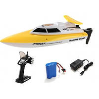 Катер на радиоуправлении Fei Lun Racing Boat 2.4GHz (желтый) FT007, Toyman