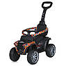 Дитяча каталка-толокар 2в1 Bambi Racer M 5731 з батьківською ручкою Чорний, фото 2