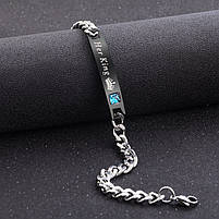 Браслети парні для двох закоханих пар із гравіюванням His Queen Her King 22 см 28039, фото 7