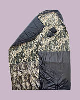 Тактический черный / Зимний мешок для ВСУ с капюшоном до -18