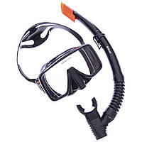 Набор для плавания маска c трубкой Zelart M109-SN50-4-SIL черный lb