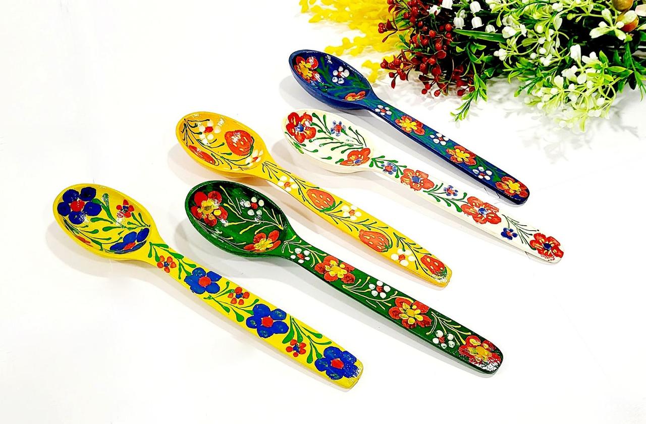 Ложка дерев'яна кухонна в різних кольорах
