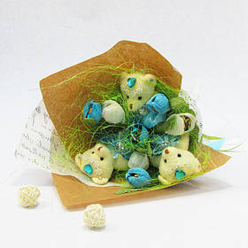 Букет з іграшок Ведмедики з пролісками Крафт 5206IT, Toyman