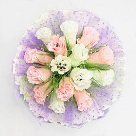 Букет Нареченої з цукерок 15 ніжно-бузковий 4116IT, Toyman