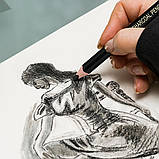 Професійні вугільні кольорові олівці KALOUR набір 12 штук, фото 7