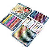 Преміум-набір олівців KALOUR Metallic 72+2 кольори з ефектом Металік, фото 6