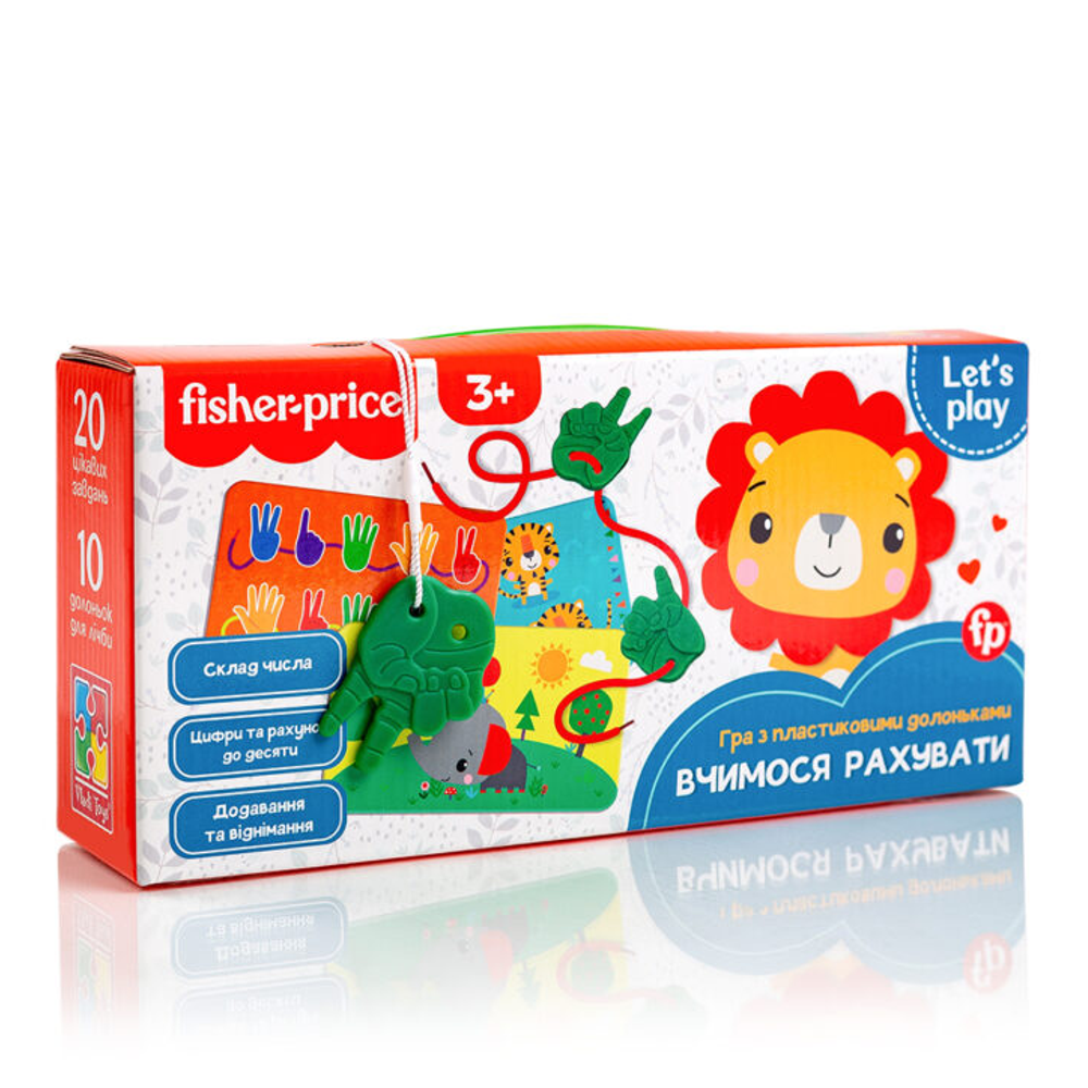 Гра з пластиковими долоньками «Fisher-Price. Вчимося рахувати» [укр] Vladi Toys (4820234761906)