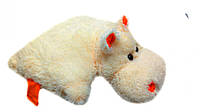 Мягкая игрушка-подушка Alina Toys бегемот 55 см персиковый 5784786ALN, Toyman