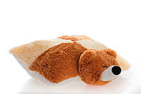 Мягкая игрушка-подушка Alina Toys мишка 55 см коричневый и персиковый 5784768ALN, Toyman