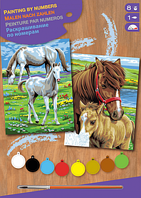 Картина за номерами Sequin Art PAINTING BY NUMBERS JUNIOR-PAIRS Horses SA0215, Toyman