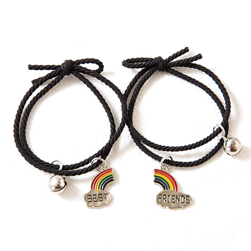 Браслети для друзів. Подвійний браслет для друзів Веселка Браслет Best Friends. Браслети найкращі друзі, фото 1