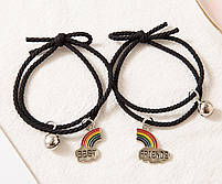 Браслети для друзів. Подвійний браслет для друзів Веселка Браслет Best Friends. Браслети найкращі друзі, фото 5