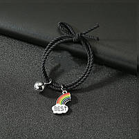 Браслети для друзів. Подвійний браслет для друзів Веселка Браслет Best Friends. Браслети найкращі друзі, фото 3