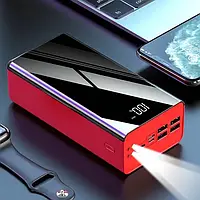 Power Bank 60000 mAh повербанк с экраном и фонариком 115 (Red)-LVR