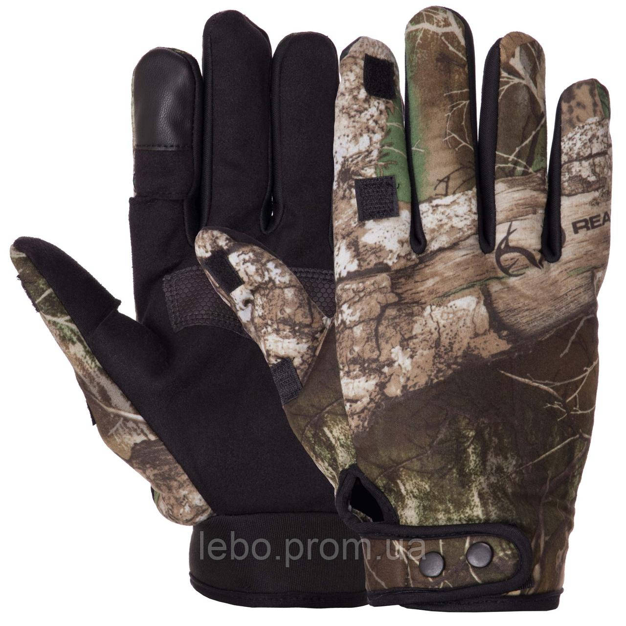 Перчатки для охоты и рыбалки с закрытыми пальцами Zelart BC-9233 размер L цвет камуфляж лес lb - фото 1 - id-p2145482330