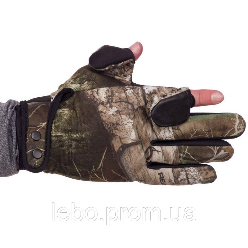 Перчатки для охоты и рыбалки с закрытыми пальцами Zelart BC-9233 размер L цвет камуфляж лес lb - фото 7 - id-p2145482330