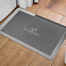Вологопоглинаючий килимок сірий "Bathroom" 38*58CM*3MM (D) SW-00001563, фото 3